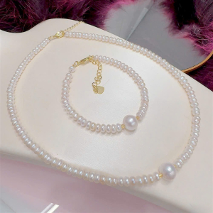 Vòng Cổ Ngọc Trai Bắp Nước Ngọt (Size 7 - 8cm)