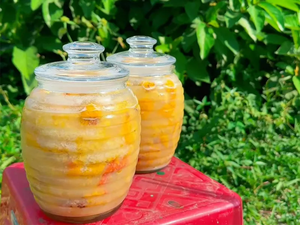 Bước 2: Cho vào hủ để ủ